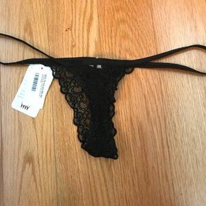 Wicked Weasel Black Ocean Lace Knickers - Size Large NWT